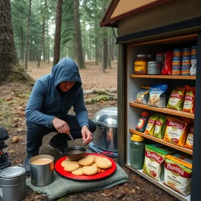 ブルボンの缶入り保存食は、炭水化物を中心としながらも、チョコレートなどの甘味も含まれており、緊急時のエネルギー補給に適しています。